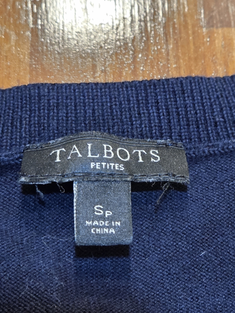 Talbots Womens Three-Quarter Sleeve Navy Sweater with Embroidery Coastal Size S - Picture 2 of 11